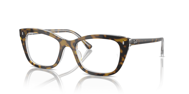 Ray-Ban RX5433 in Havana On Transparent - Alternate View
