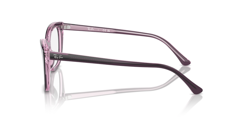 Ray-Ban RX5433 in Violet On Transparent Pink - Alternate View