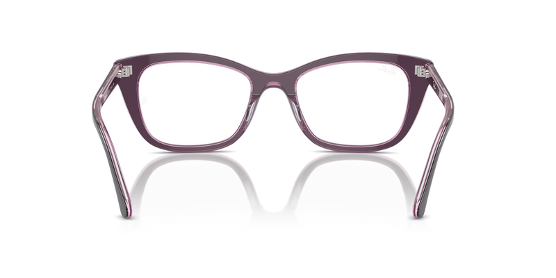 Ray-Ban RX5433 in Violet On Transparent Pink - Alternate View