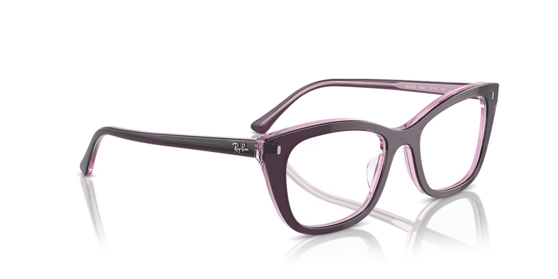 Ray-Ban RX5433 in Violet On Transparent Pink - Alternate View