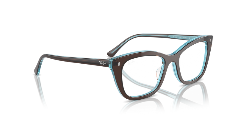 Ray-Ban RX5433 in Brown On Transparent Blue - Alternate View