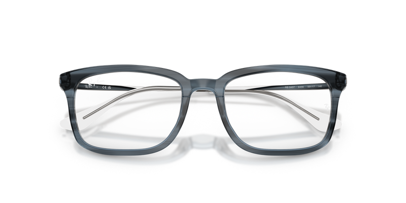 Ray-Ban RX5437 in Striped Blue - Side View