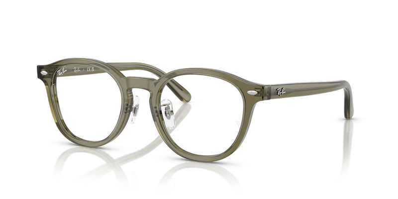 Ray-Ban RX5443D in Transparent Brown Heart - Front View