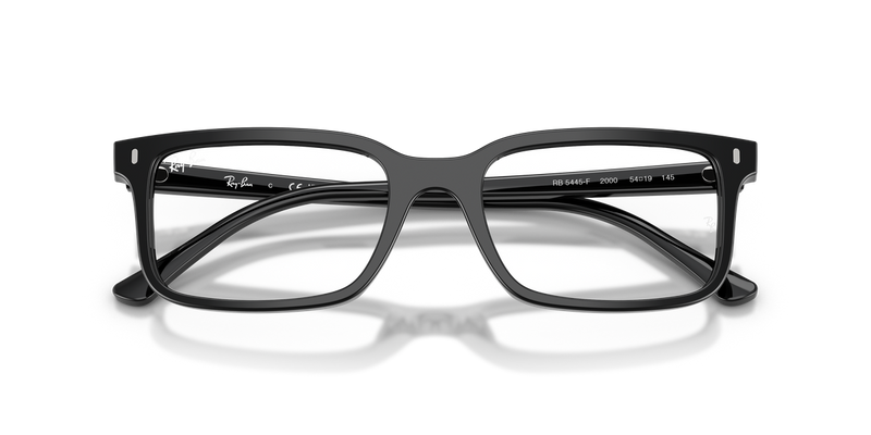 Ray-Ban RX5445F in Black / Clear (2000) - Side View