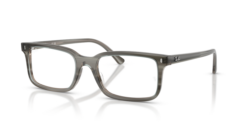 Ray-Ban RX5445F in Striped Grey / Clear (8453) - Alternate View