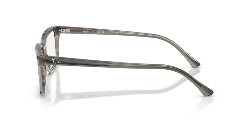 Ray-Ban RX5445F in Striped Grey / Clear (8453) - Alternate View