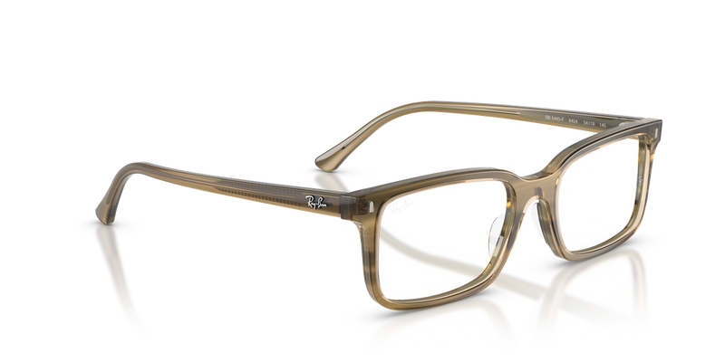 Ray-Ban RX5445F in Striped Green / Clear (8454) - Alternate View