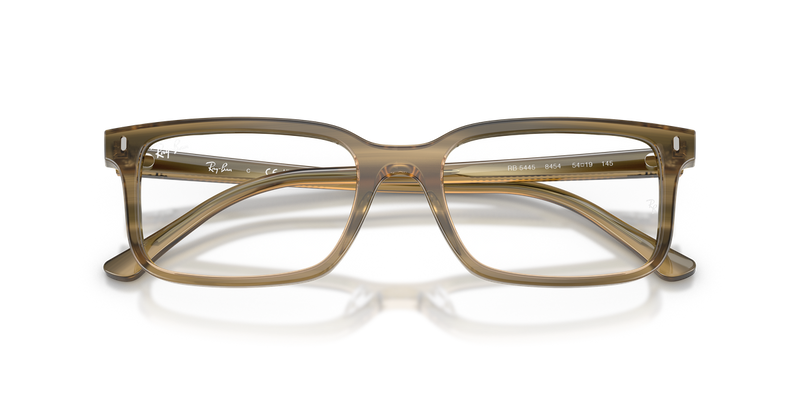 Ray-Ban RX5445 in Striped Green / Clear (8454) - Alternate View