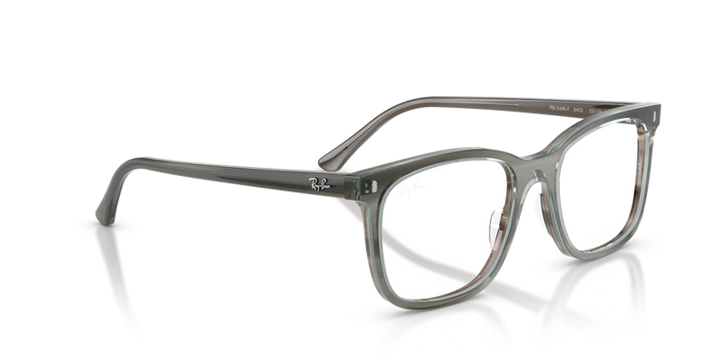Ray-Ban RX5446F in Striped Grey / Clear (8453) - Alternate View