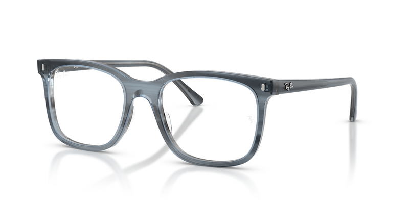 Ray-Ban RX5446F in Striped Blue / Clear (8456) - Alternate View
