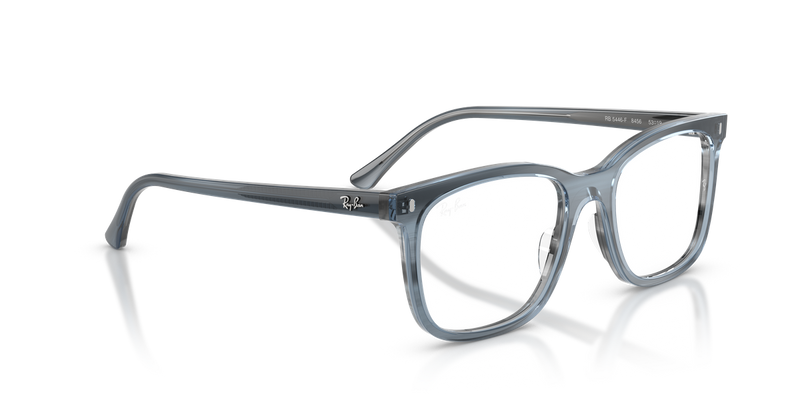 Ray-Ban RX5446F in Striped Blue / Clear (8456) - Alternate View