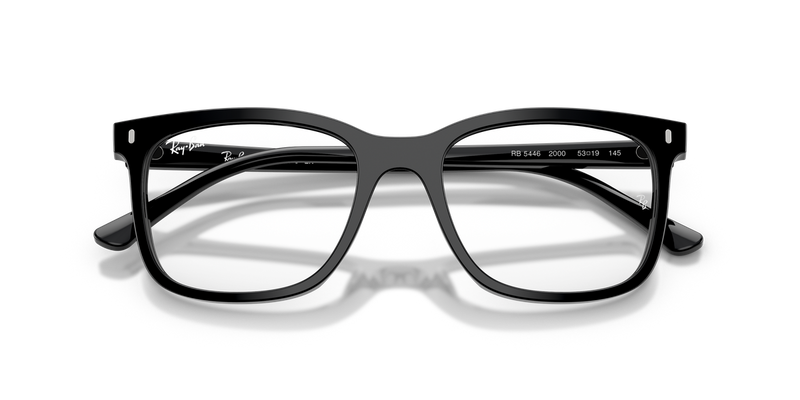 Ray-Ban RX5446 in Black / Clear (2000) - Side View