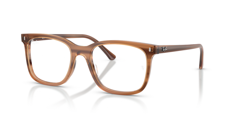 Ray-Ban RX5446 in Striped Brown / Clear (8455) - Alternate View