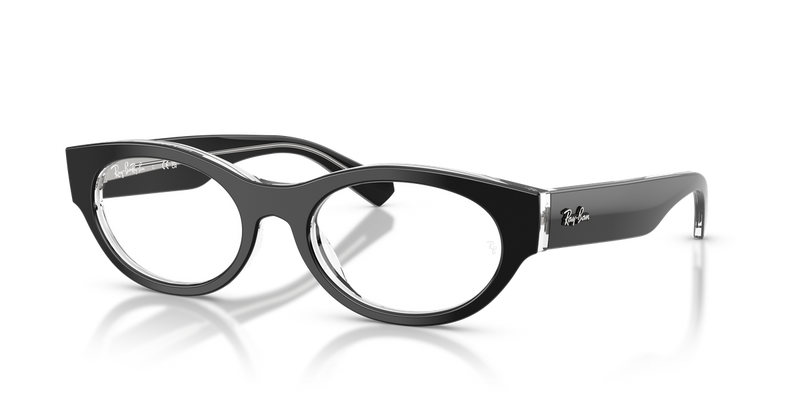 Ray-Ban RX5447 in Black On Transparent - Alternate View
