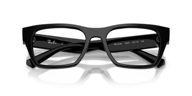 Ray-Ban RX5448 in Black / Clear (2000) - Side View