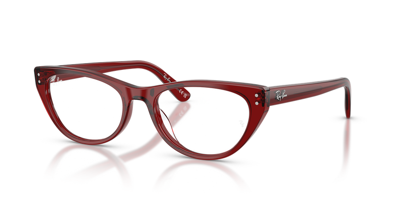 Ray-Ban RX5449D in Transparent Bordeaux / Clear (8464) - Front View