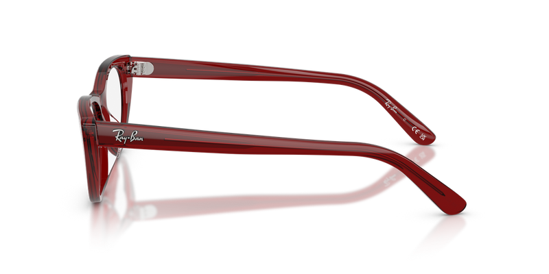 Ray-Ban RX5449D in Transparent Bordeaux / Clear (8464) - Back View