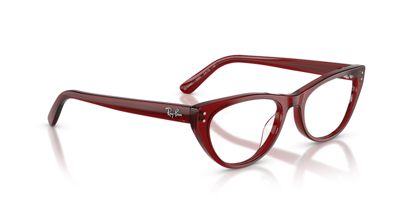 Ray-Ban RX5449D in Transparent Bordeaux / Clear (8464) - Alternate View