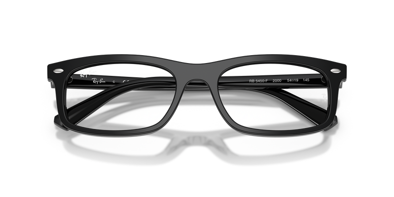 Ray-Ban RX5450F in Black / Clear (2000) - Side View