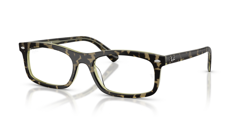 Ray-Ban RX5450 in Havana Green / Clear (8485) - Alternate View