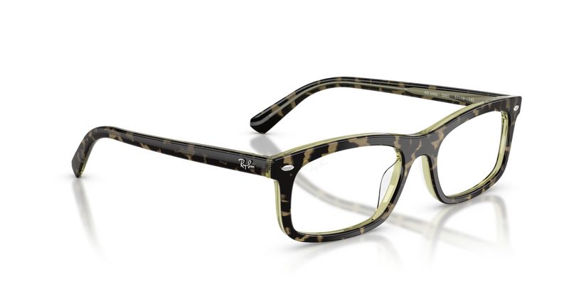 Ray-Ban RX5450 in Havana Green / Clear (8485) - Alternate View