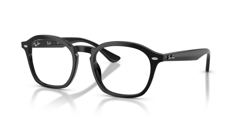 Ray-Ban RX5451F in Black / Clear (2000) - Front View