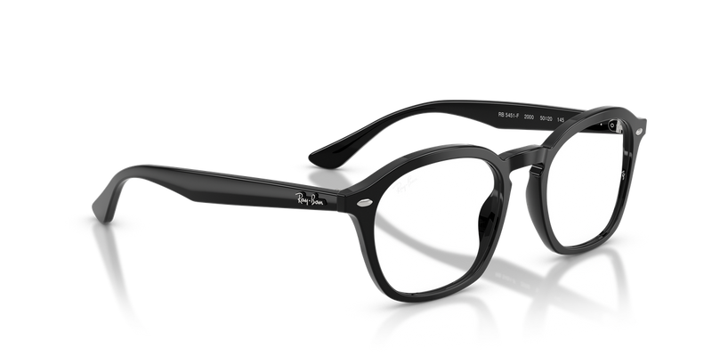 Ray-Ban RX5451F in Black / Clear (2000) - Alternate View