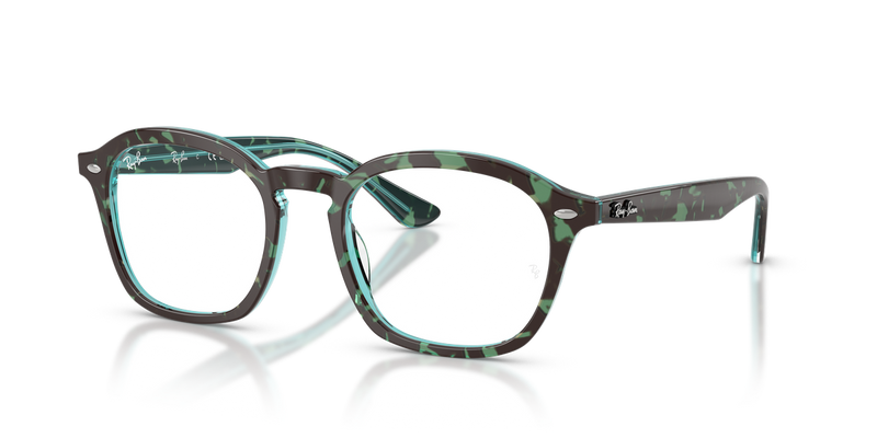 Ray-Ban RX5451F in Havana & Blue / Clear (8486) - Alternate View