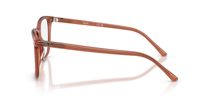 Ray-Ban RX5455F in Transparent Brown - Alternate View