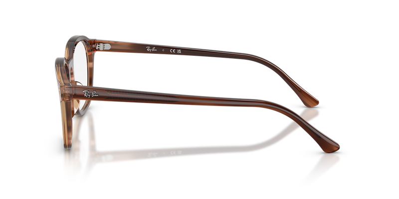 Ray-Ban RX5460 in Striped Brown - Alternate View