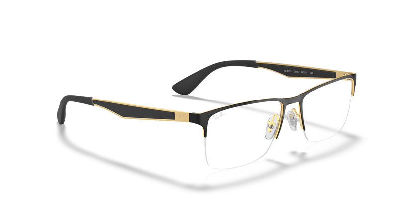 Ray-Ban RX6335 in Black On Gold - Alternate View