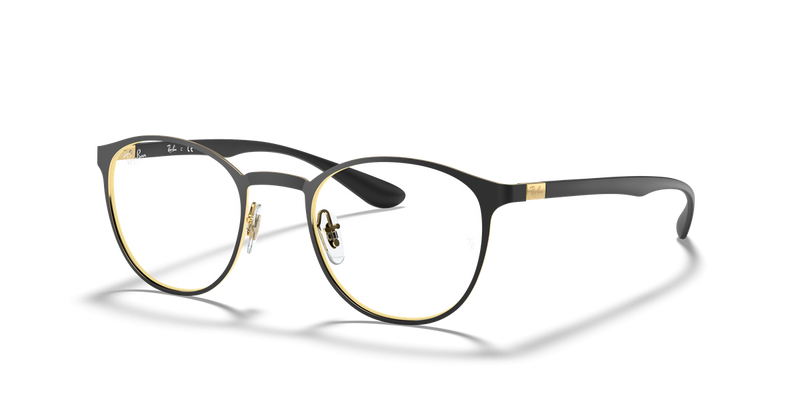 Ray-Ban RX6355 in Black On Gold - Alternate View