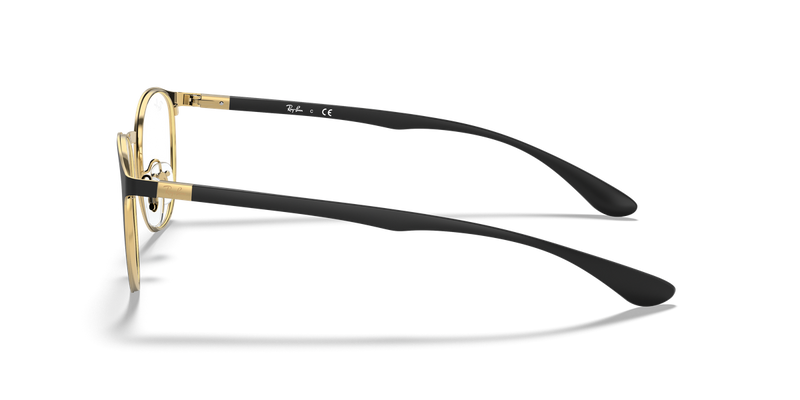 Ray-Ban RX6355 in Black On Gold - Alternate View
