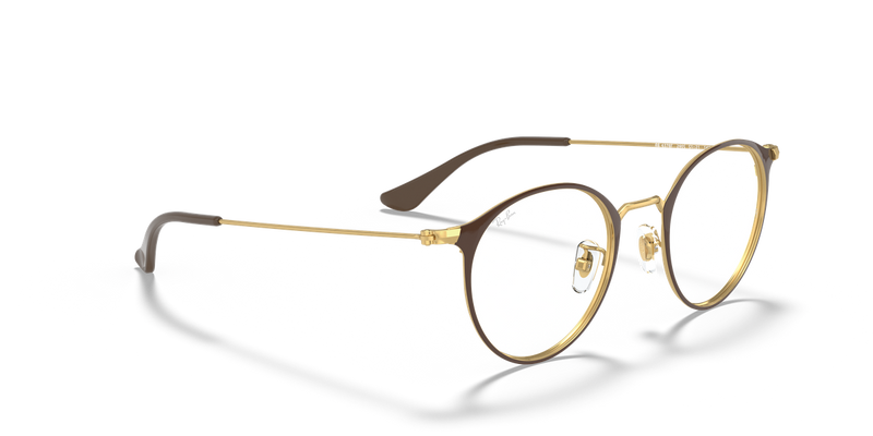 Ray-Ban RX6378F in Brown On Gold - Alternate View
