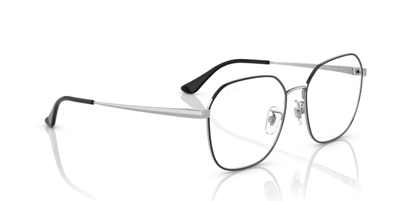 Ray-Ban RX6490D in Black On Silver - Alternate View