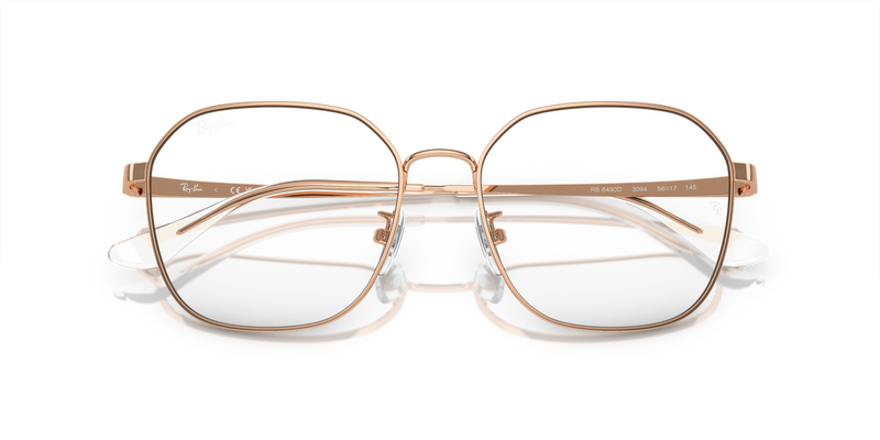 Ray-Ban RX6490D in Rose Gold - Alternate View