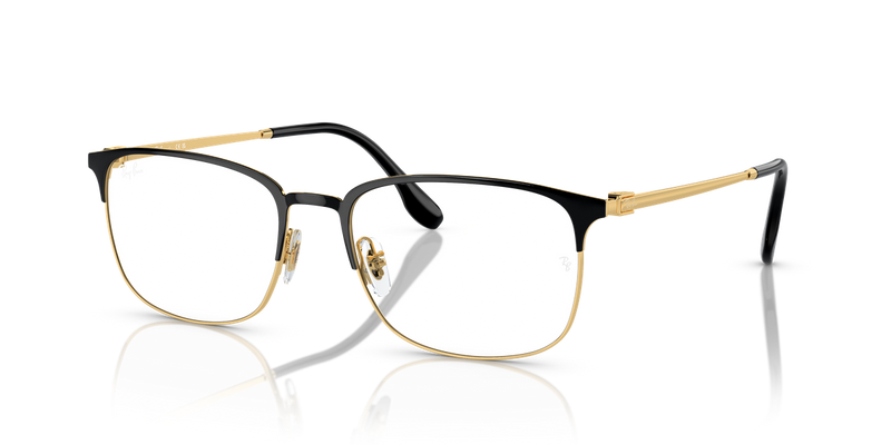 Ray-Ban RX6494 in Black On Gold - Alternate View