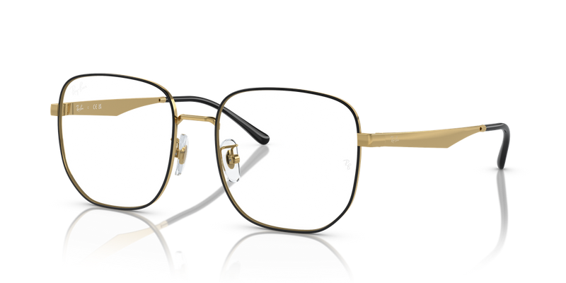 Ray-Ban RX6503D in Black On Gold - Alternate View