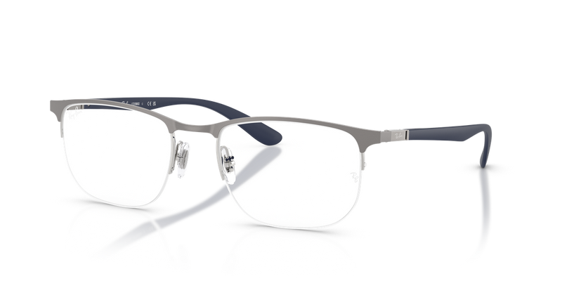 Ray-Ban RX6513 in Matte Gunmetal On Silver - Alternate View
