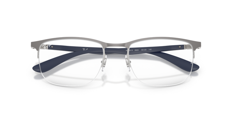 Ray-Ban RX6513 in Matte Gunmetal On Silver - Alternate View