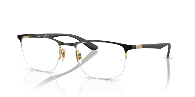 Ray-Ban RX6513 in Black On Gold - Alternate View