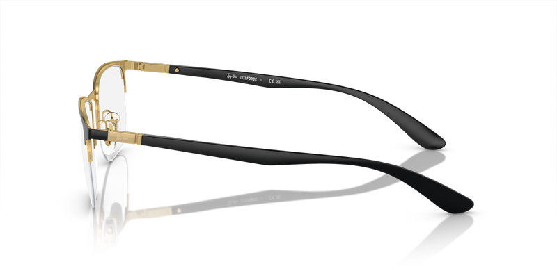 Ray-Ban RX6513 in Black On Gold - Alternate View