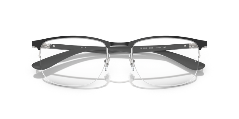Ray-Ban RX6513 in Black On Silver - Alternate View