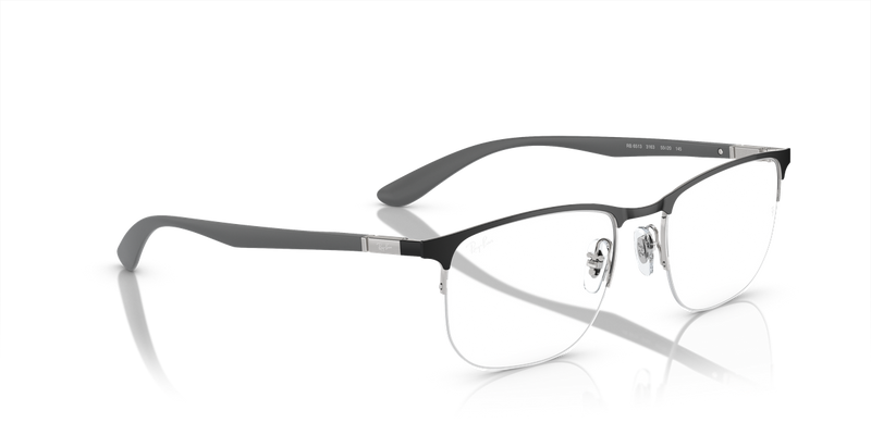 Ray-Ban RX6513 in Black On Silver - Alternate View