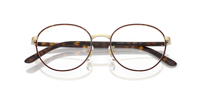Ray-Ban RX6538D in Havana On Pale Gold - Alternate View