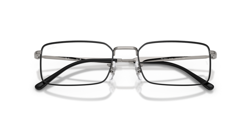 Ray-Ban RX6557 in Black On Gunmetal - Alternate View