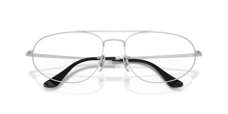 Ray-Ban RX6645 in Silver / Clear (2501) - Side View