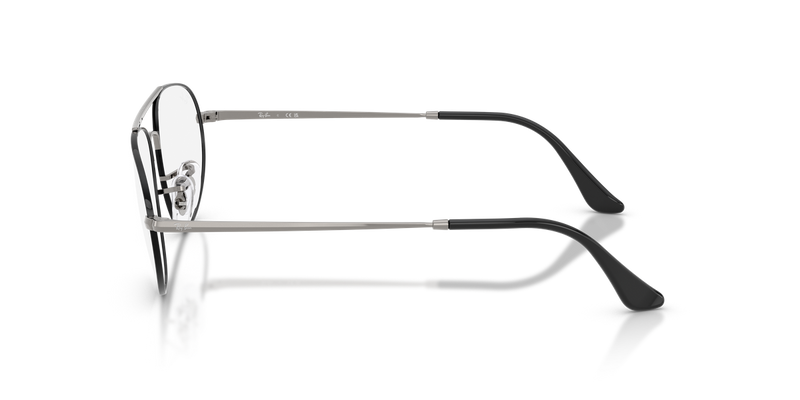 Ray-Ban RX6645 in Black On Gunmetal / Clear (3179) - Alternate View