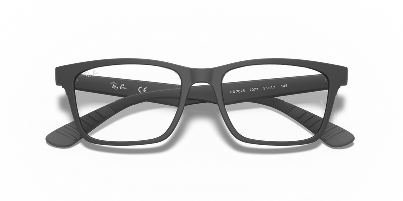Ray-Ban RX7025 in Black / Clear (2077) - Alternate View