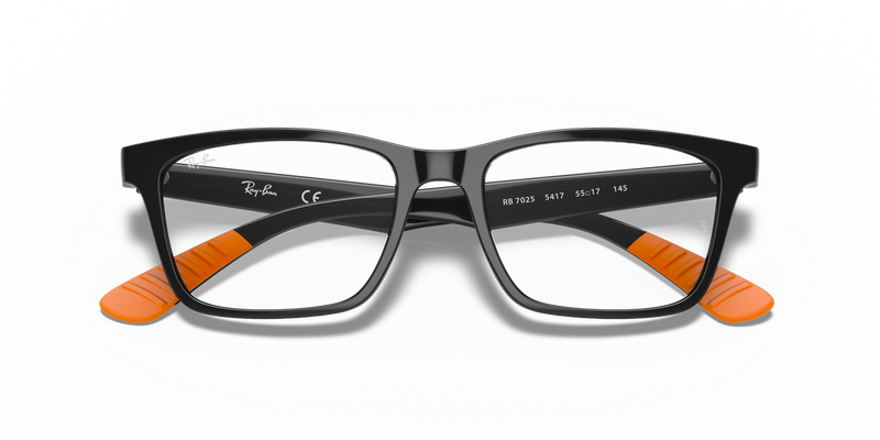 Ray-Ban RX7025 in Black / Clear (5417) - Alternate View